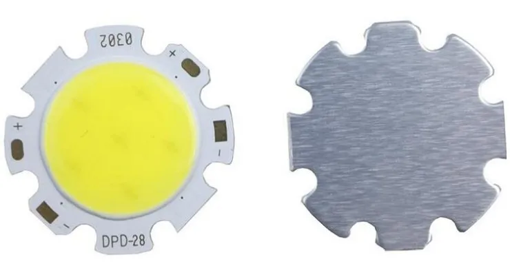 10 шт./лот COB 3 Вт 5 7 12 led cob Чип 300 1200лм боковые 20 28мммточечные светильники чип на