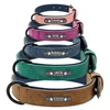 Customized Engraved Dogs Collar Leather Leash