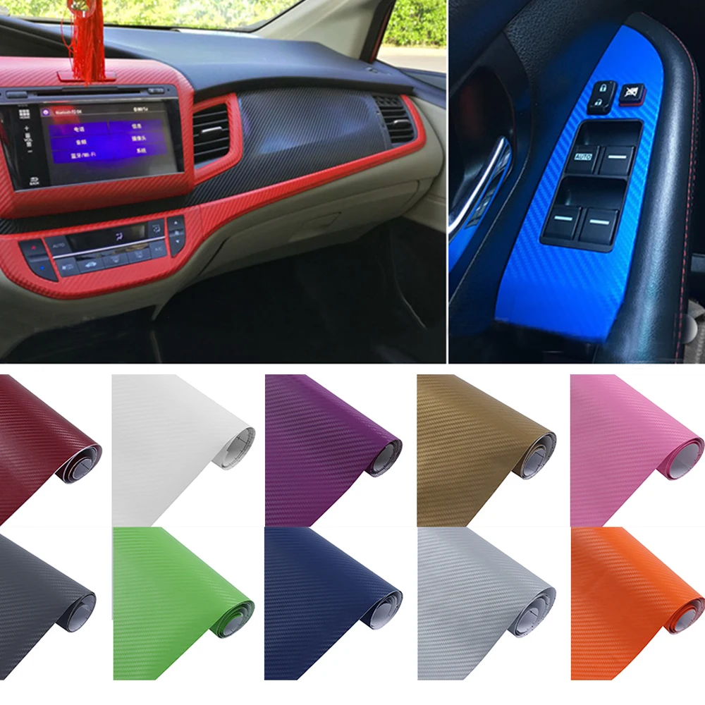 

1 Roll Sheet 3D Carbon Fiber Vinyl Car Wrap Film Car Stickers Decals Motorcycle Car Styling Accessories Automobiles
