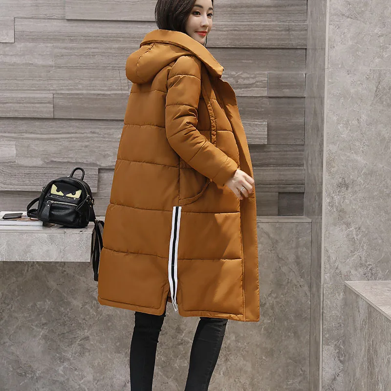 Winter Warm Thicken Long Parkas 2017 Fashion Slim Hooded Cotton Padded Jacket Big Pocket Women Coat Zipper Basic Tops Winter Warm Thicken Long Parkas 2017 Fashion Slim Hooded Cotton Padded Jacket Big Pocket Women Coat Zipper Basic Tops