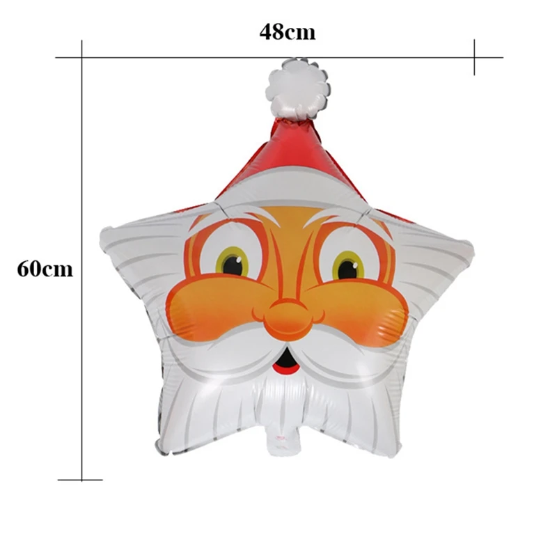 Милые воздушные шары из фольги с изображением рождественской елки, звезды, Санта-Клауса, снеговика, колокольчика, рождественские вечерние воздушные шары для украшения дома, надувные воздушные шары, подарок для детей