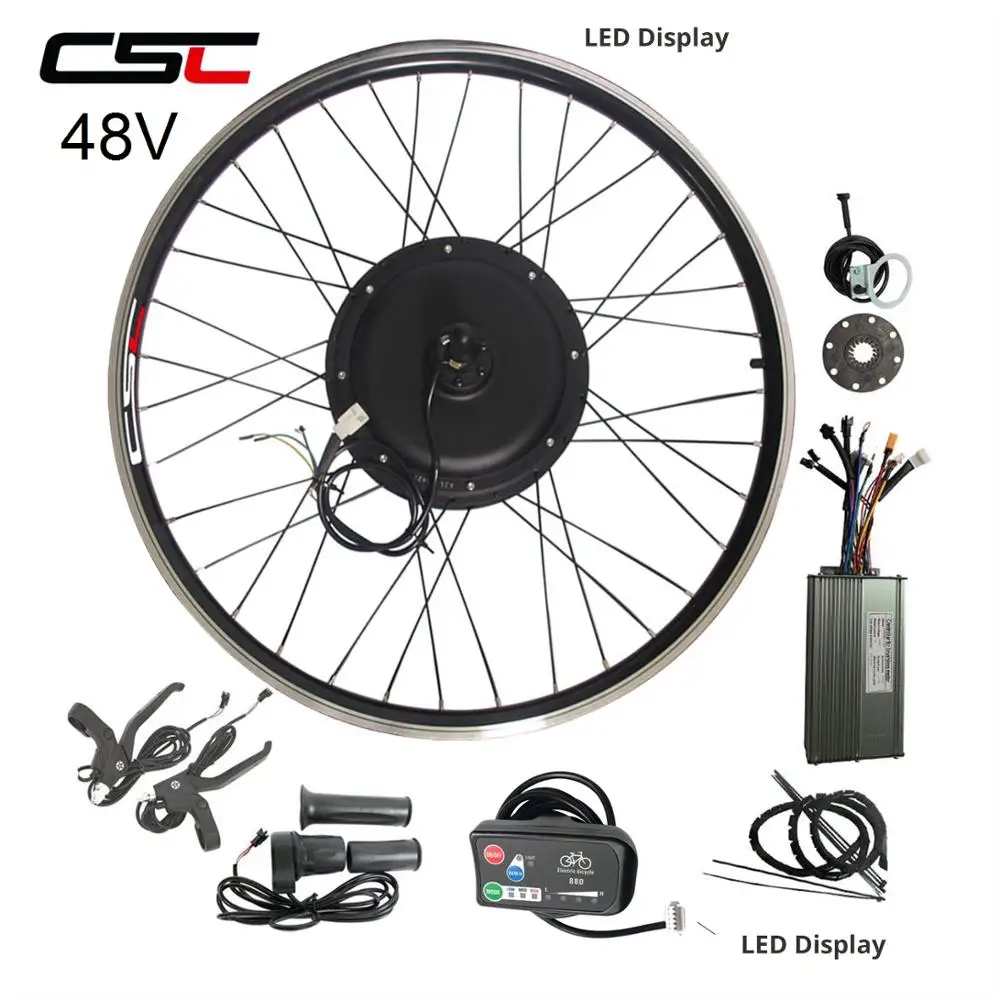 Perfect eBIKE Conversion Kit 20-29 inch 700C Electric Bicycle Conversion Kit 48V 1000W 1500W 36V 250W 500W Front Rear Hub Motor Wheel 5