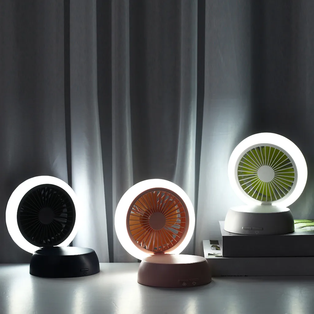 

2019 Hot New Products Rechargeable USB Fan Table Lamp Battery Operated Mushroom Shape family Home Low price Shipping