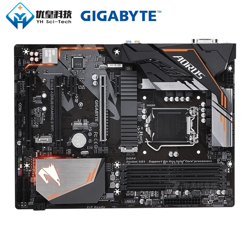 

Original Used Desktop Motherboard Gigabyte B360 AORUS GAMING 3 WIFI LGA 1151 Core i7/i5/i3/Pentium/Celeron DDR4 64G SATA3 ATX