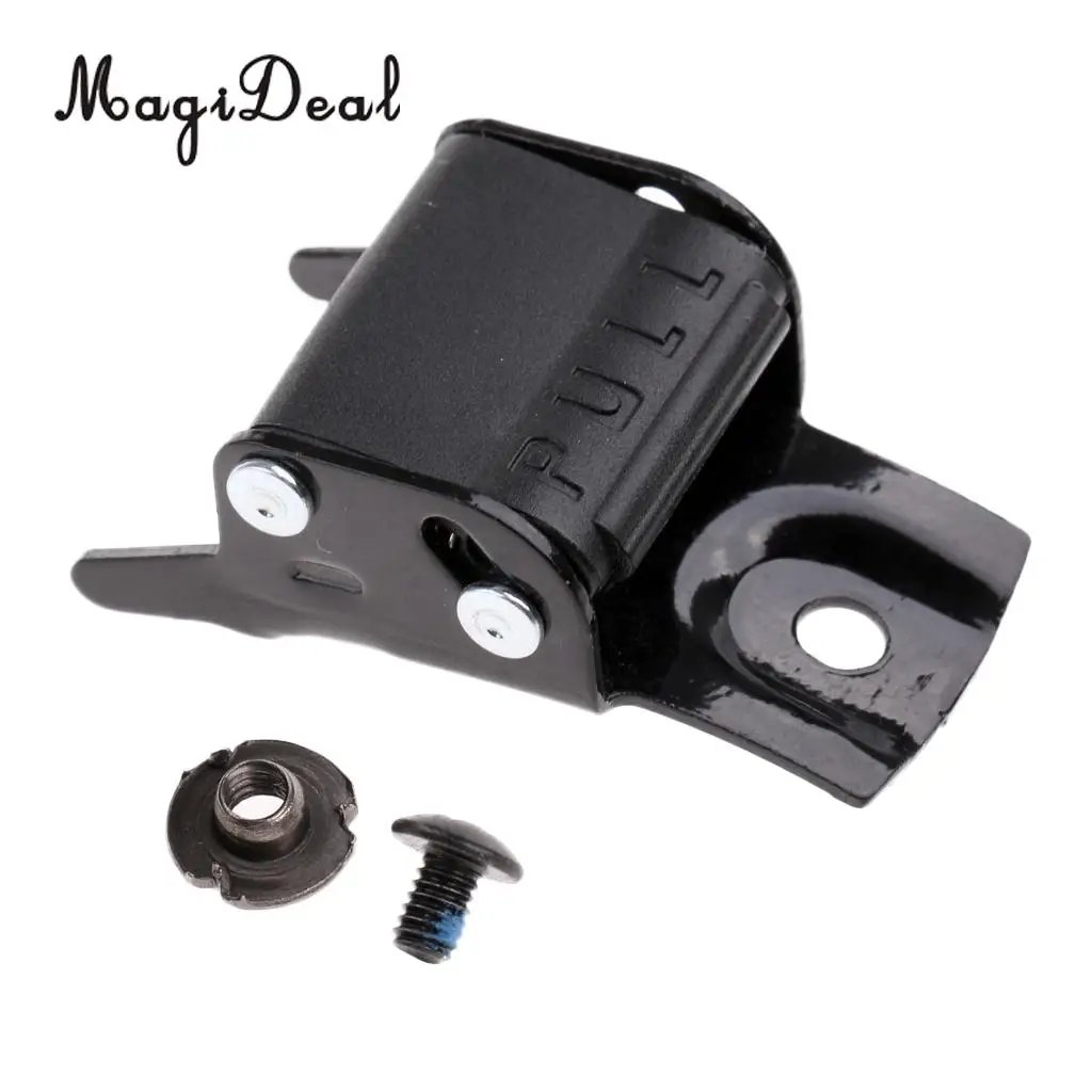 Black Metal Roller Skates Strap Buckle Replacement with Screws and Nuts for Roller Skates Inline Skates Quad Roller Skates