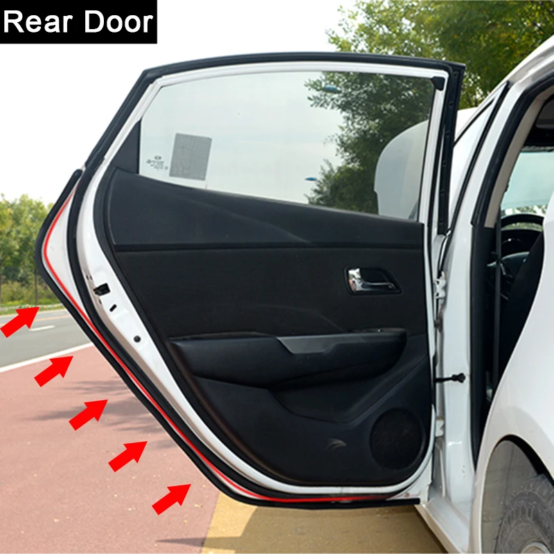  Update Car Seamless Integrated Front Rear Door Sealing Strips Trim Sealed Mouldings Soundproof Dust