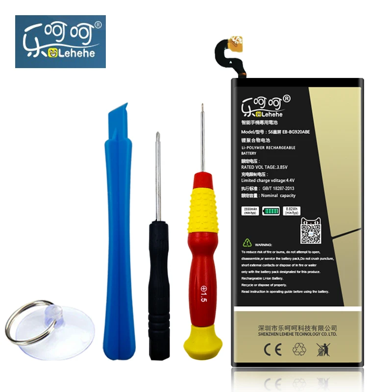 LEHEHE батарея для Samsung Galaxy S6 G9200 G920f G920i G920A G920S G920L G920K 2550mAh Замена батареи бесплатные
