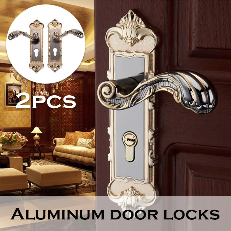 

Furniture Indoor Door Lock Doorknob Colour Aluminum Alloy Wooden Doors Kitchen Retro Practical Home Furnishing Bedroom