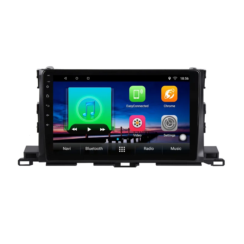 Discount 10" RAM 2G 2.5D IPS Android 8.1 Car DVD Multimedia Player GPS For Toyota Highlander 2015 2016 2017 audio radio stereo navigation 13