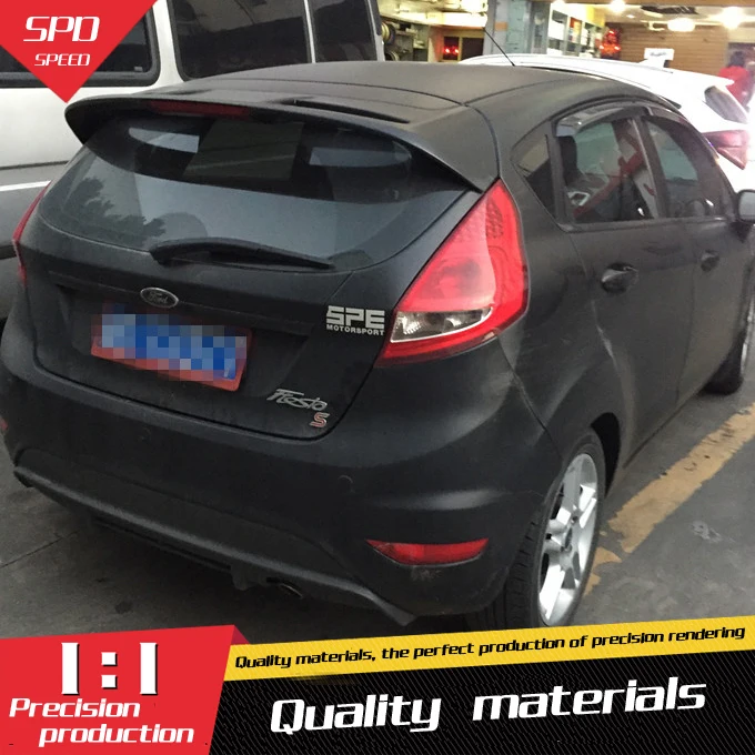 

For Ford Fiesta Spoiler High Quality ABS Material Car Rear Wing Primer Color Rear Spoiler For Ford Fiesta Spoiler 2009-2013