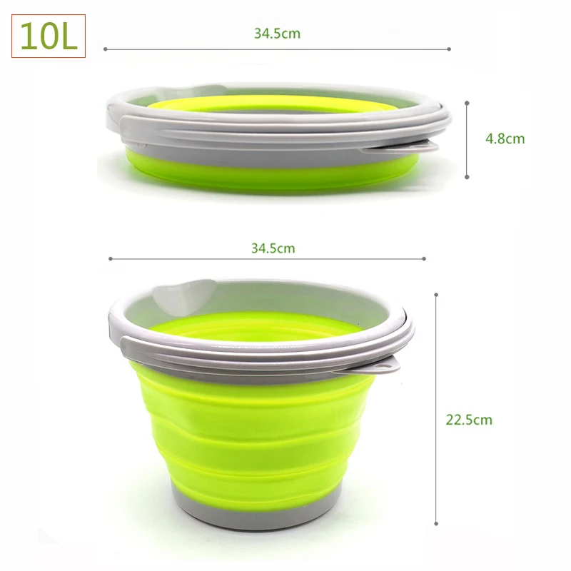 UPORS 5/10L Collapsible Silicone Ice Bucket Food Grade Whisky Beer Wine Cooler Folding Ice Cube Champagne Bucket Bar Accessories