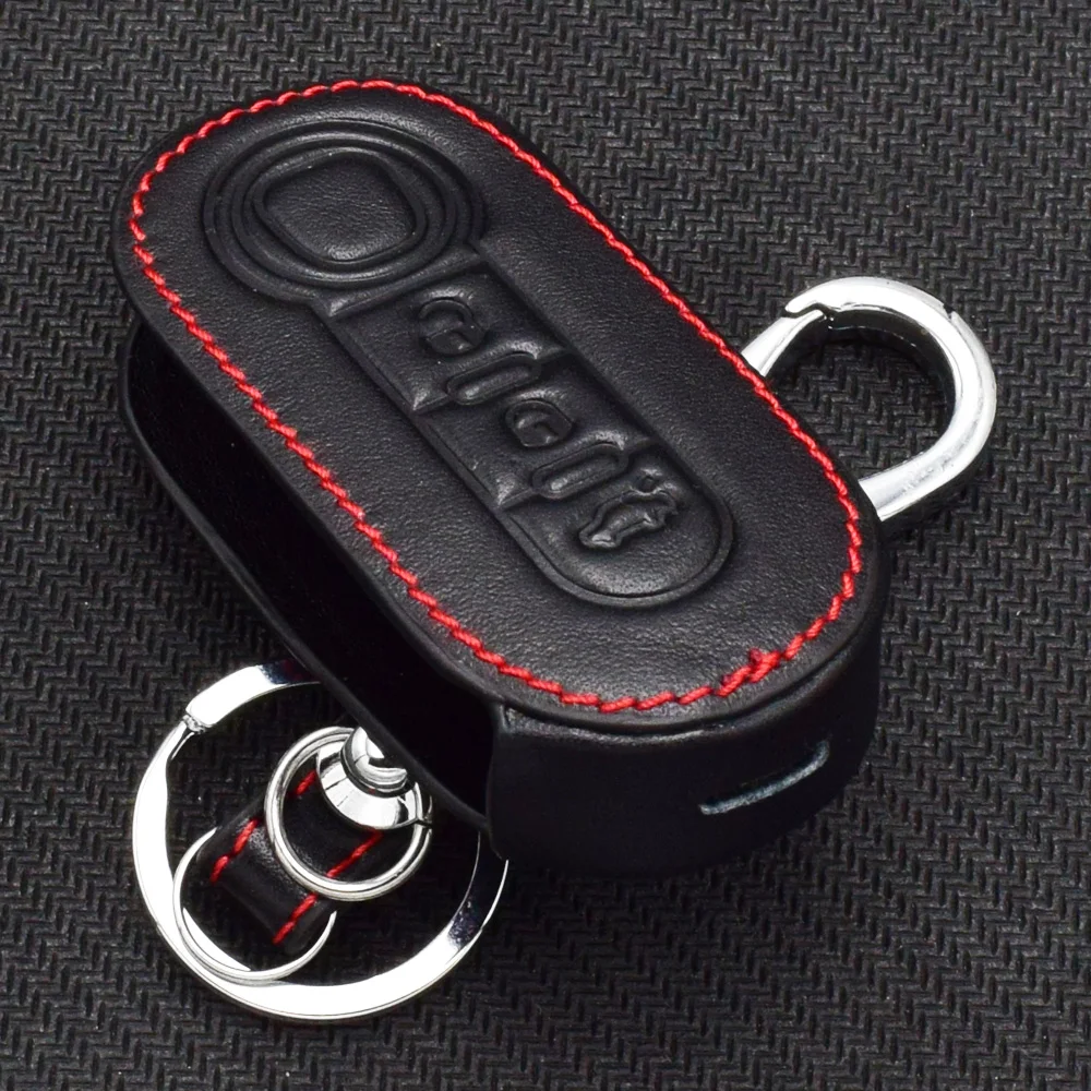 ATOBABI кожаный чехол для ключей автомобиля для Fiat Brava Punto 500 3 кнопки складной чехол дистанционного брелока брелок Защитная Сумка авто аксессуары