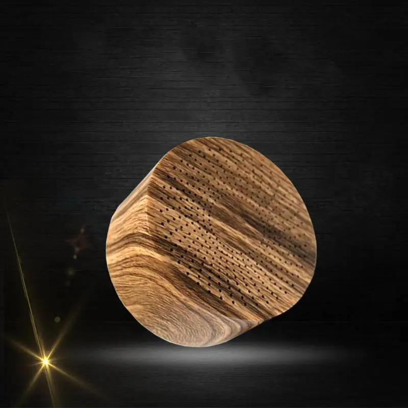 Itek Mini Portable Wireless Bluetooth Stereo font b Speakers b font Wood Grain Style Loudspeaker Hands