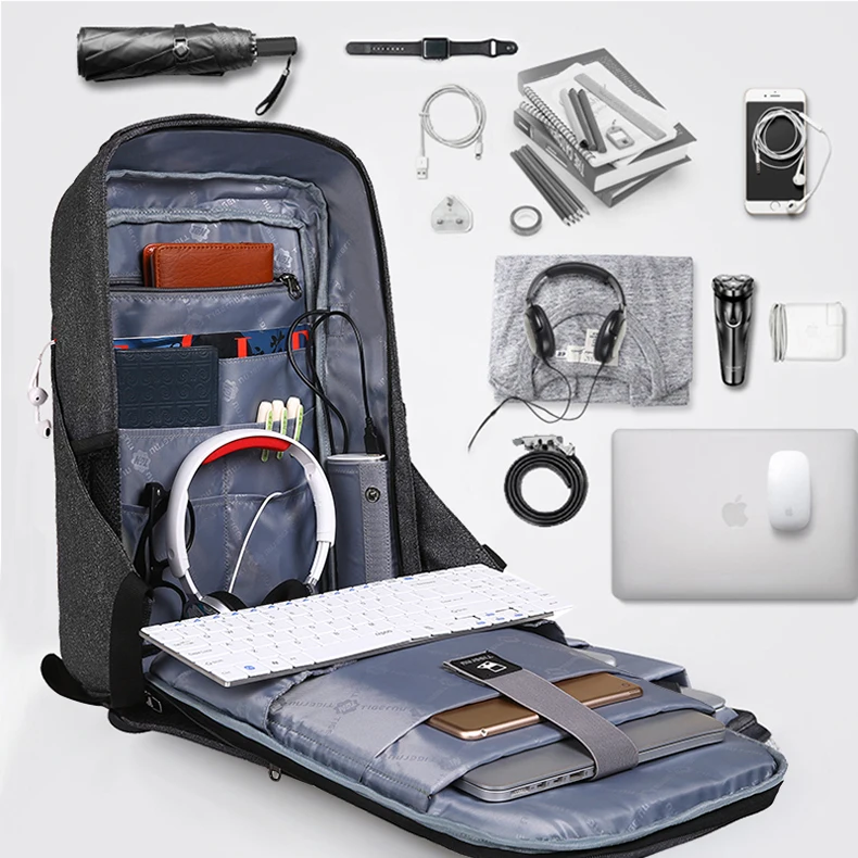 Tigernu, противоугонные рюкзаки для мужчин, 15,6 дюймов, для ноутбука, водонепроницаемый рюкзак для подростков, модные дорожные женские школьные сумки, Mochila