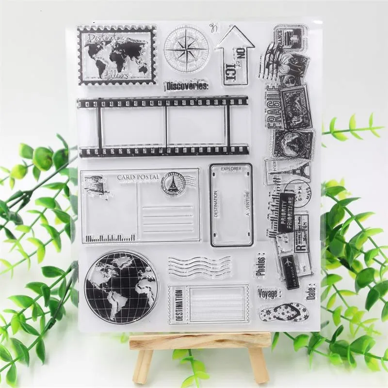 

Post Stamp Transparent Clear Silicone Stamps for DIY Scrapbooking/Card Making/Kids Fun Decoration Supply