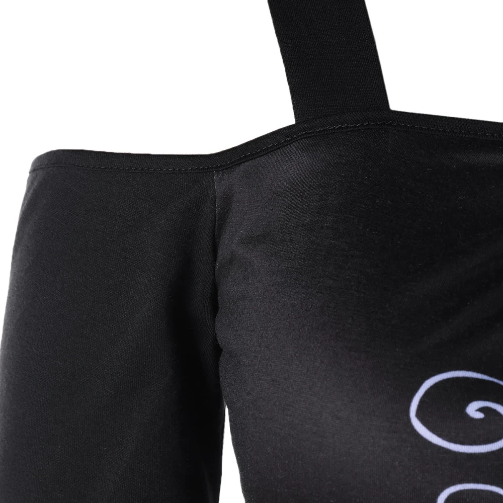 5XL плюс Размеры Для женщин Цветочный Ruched Cold Shoulder футболка Женская длинная с