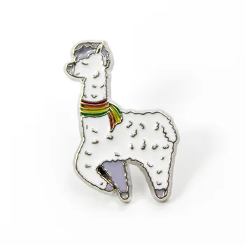 

10pcs Alpaca cartoon clothing vintage anime movie funny cosplay diy decorations Zinc Enamel Lapel Brooches Pins badge accessory