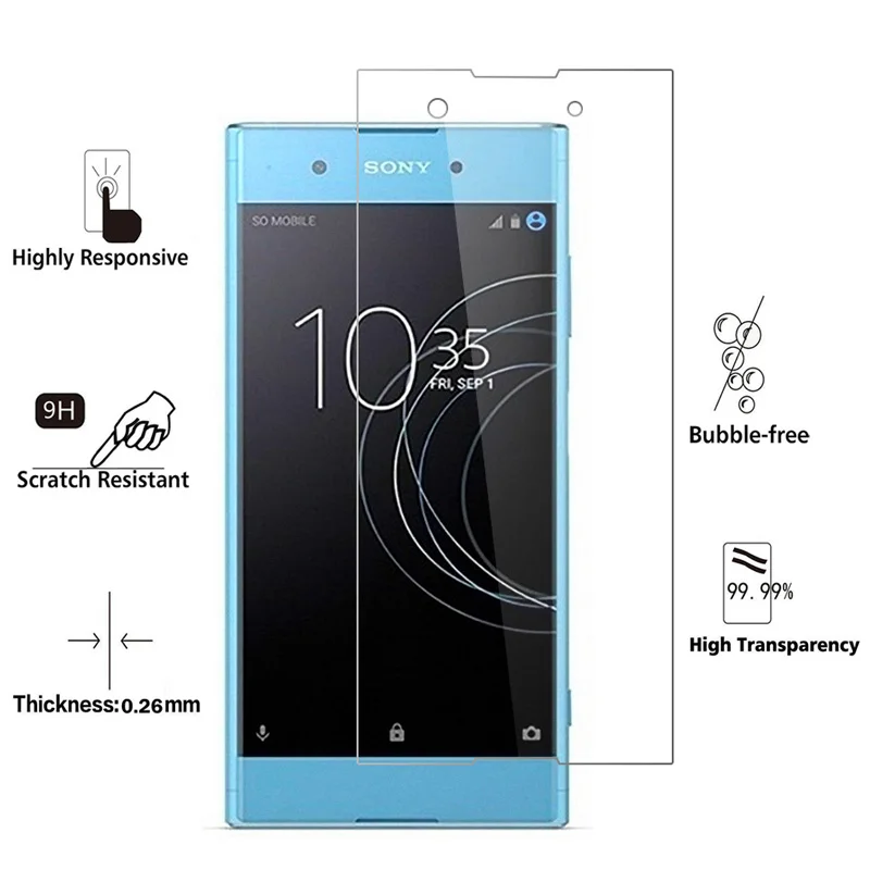 Tempered-Glass-For-Sony-Xperia-XA1-XA-1-Plus-Screen-Protector-Glass-Film-On-Mobile-9H (1)