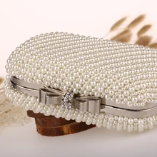 Настоящее ил карманный малый( 20- 30 см) интерьер слот карман засов женщины Bolsa новое поступление перл вечерняя банкета / свадебные сумки