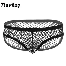 TiaoBug дышащее прозрачное женское белье в сетку эластичное с низким подъемом, мужские прозрачные трусы, горячее эротическое нижнее белье