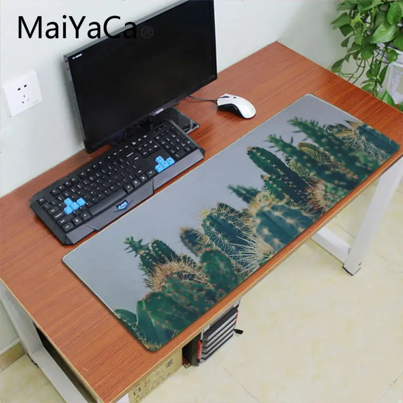 Maiyaca акварельный кактус офисные мыши геймер Коврик для мыши игровой коврик для мыши xl скорость клавиатура Коврик для мыши ноутбук ПК стол коврик - Цвет: Lock Edge 30x60cm