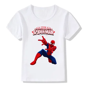 

2019 Children Cartoon Spiderman Funny T-shirt Kids Summer Tops Baby Boys/Girls T shirt Kids Casual Clothes,ooo2175