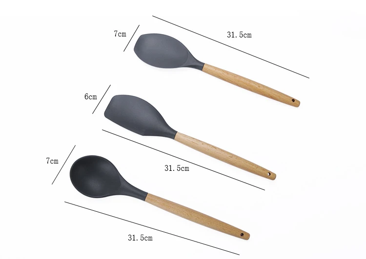 Кухонные принадлежности из силикона набор кухонной утвари из натурального дерева кухонные принадлежности из силикона кухонные инструменты, гаджеты