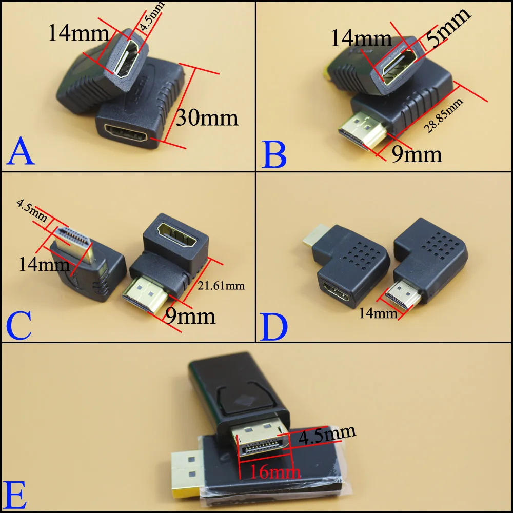 

YuXi HDMI Mini Micro Adapter Gold Plated HDMI Extender Converter Connector Kits for HDTV