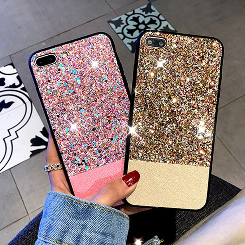 

Bling Case For iphone XR XS MAX X 10 iphone8 8plus Luxury Glitter Cove Coque For iphone 8 7 plus iphone 6 s 6s plus 6splus Cases