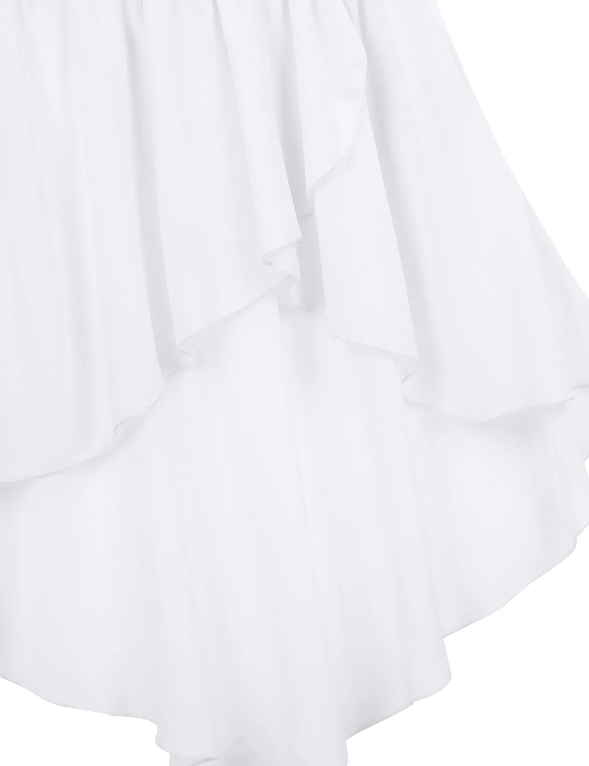 Балетный костюм для девочек Одежда для танцев высокая-Низкая эластичная талия шифоновая юбка для балета Джаз танцевальные студийные костюмы для детей