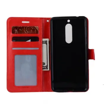 

10pcs/lot free shipping Soft TPU + PU Leather Crazy Horse Wallet Case For NOKIA 3 5 6 8 3 2018 5 2018