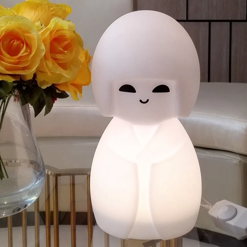 

Japan Kokeshi Led Night light Traditional Kimono Doll Girls Home Desk Decoration Ornaments Crafts Gifts Cartoon Table Lamp