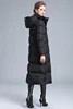 Women's winter clothing puffer zipper down coat big size 4XL black gray navy blue thick warm large size long down jacket ► Photo 3/6