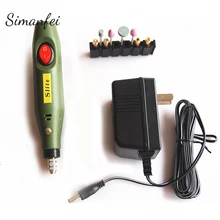 10 Вт Мини электрическая дрель переменной скорости шлифовальный станок инструмент Электрический фрезерный карандаш