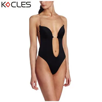 

One Piece Seamless Invisible Bustier Underwire Push Up Lift Breast Body Shaper Backless Black White Corset Slimming Shapewear