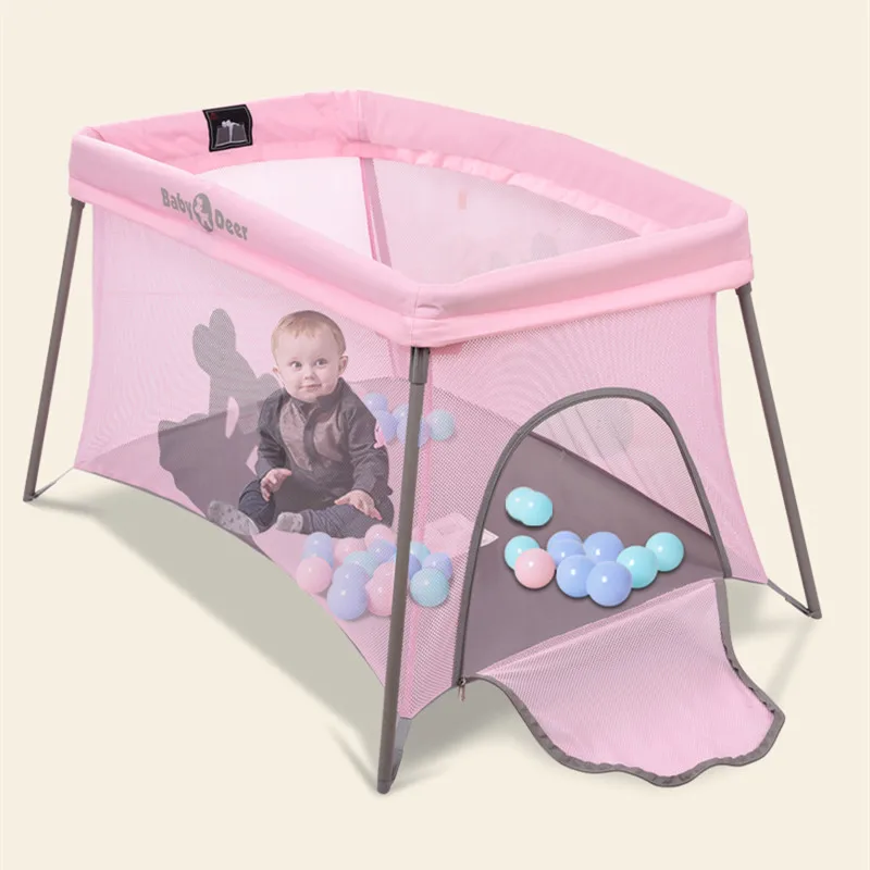 

Baby crib multi-function collapsible portable travel bed 0-3 years old baby play bed