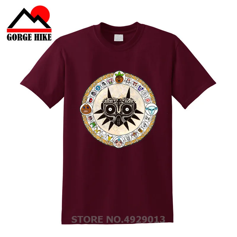 

Majoras Mask Legend Of Zelda T-shirt For Men T Shirts 2019 Summer Mens Watercolor Anime Clothes Fashion Gaming Awesome Tees Tops