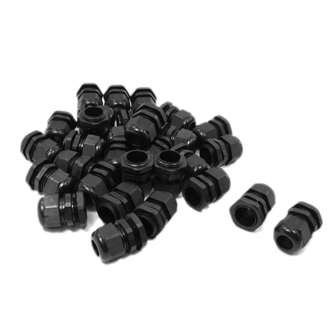 

30 Pcs PG13.5 Black Plastic 6mm to 12mm Dia Cable Glands Fastening Connector