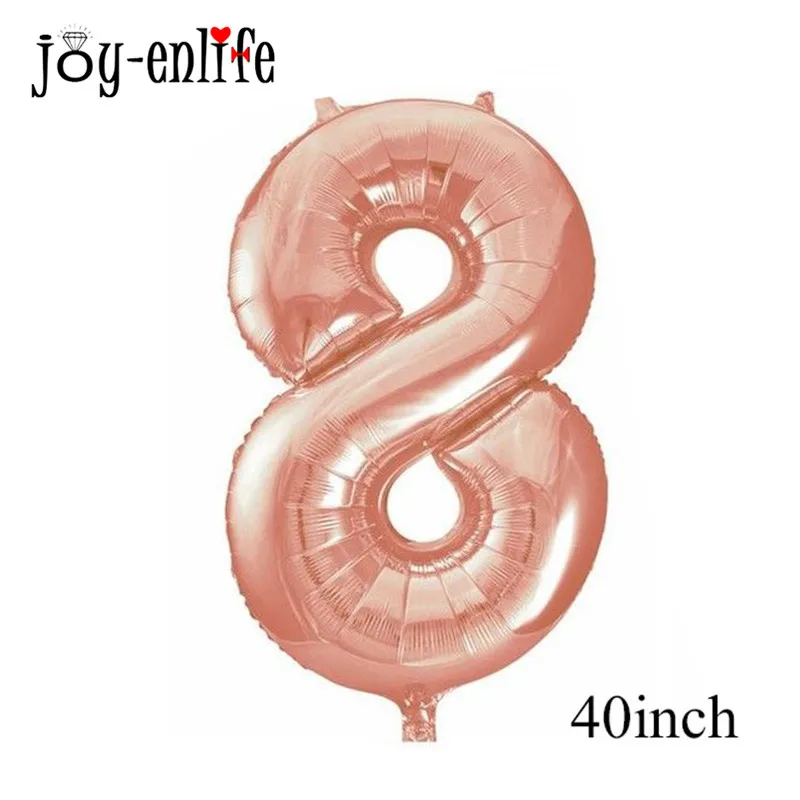 JOY-ENLIFE 1 комплект 30th 40th 50th на день рождения воздушные шары шар цвета розового золота День рождения украшения для взрослых принадлежности для юбилейной вечеринки - Цвет: 40inch