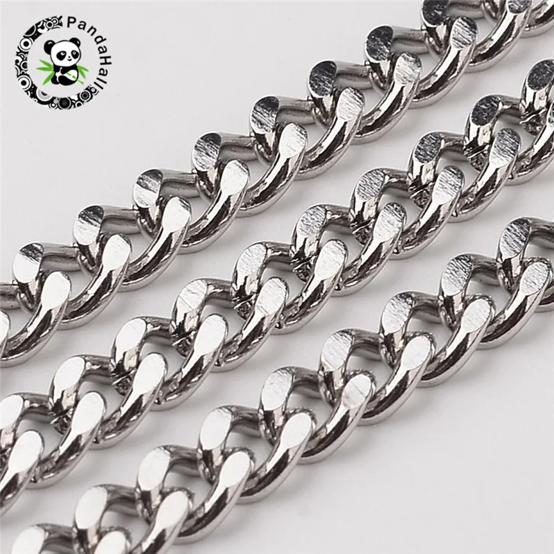 10m 304 Stainless Twisted Chains Link Necklace for Jewelry Making