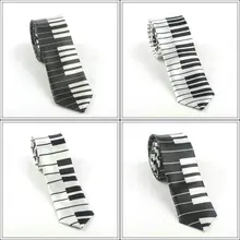 Полиэстер Шелковый Повседневная узкий галстук Симпатичные фортепиано основные ноты галстук музыкальная тема женщин и мужчин галстук оптом