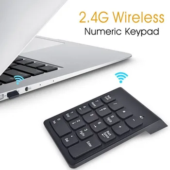 

Mini Portable 2.4G Wireless Numeric Keypad Numeric Keyboard 18 Keys Number Pad Financial Accounting Keypad with USB Receiver