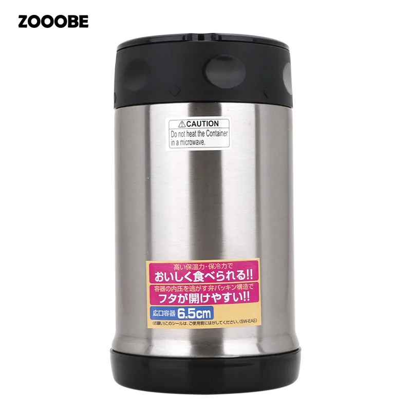 Goede ZOOOBE 500 ml thermos Thermosflessen lunchbox voor warm eten 304 roestvrijstalen Thermosflessen Soep Noedels box thermo mok thermocup
