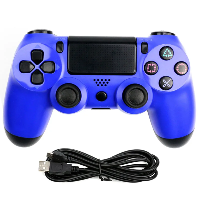 Проводной игровой контроллер для PS4 DualShock Вибрационный джойстик геймпады, совместимые с playstation 4 - Цвет: Blue