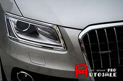 Для Audi Q5 2008 2009 2010 2011 2012 2013 2014 2015 ABS Chrome Пластик передних фар и задний фонарь крышка отделка 4 шт. глянцевая