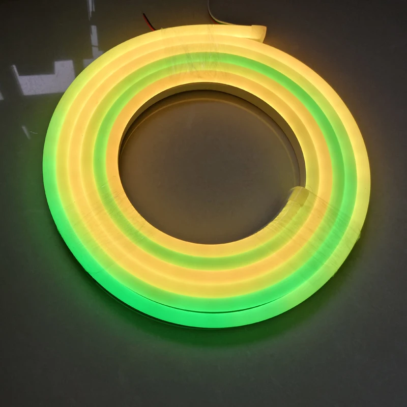 

free shipping,with led digital controller 10W/M DC12V IC buil-in full color led type 60pixels per meter led neon light color cha