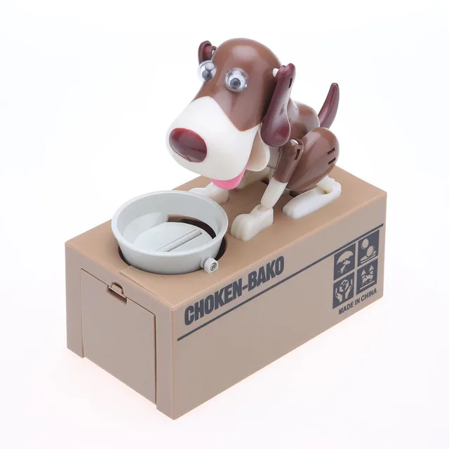 ABEDOE 1 Piece Mechanical Cute Dog Money Box Money Bank Automatic Stole