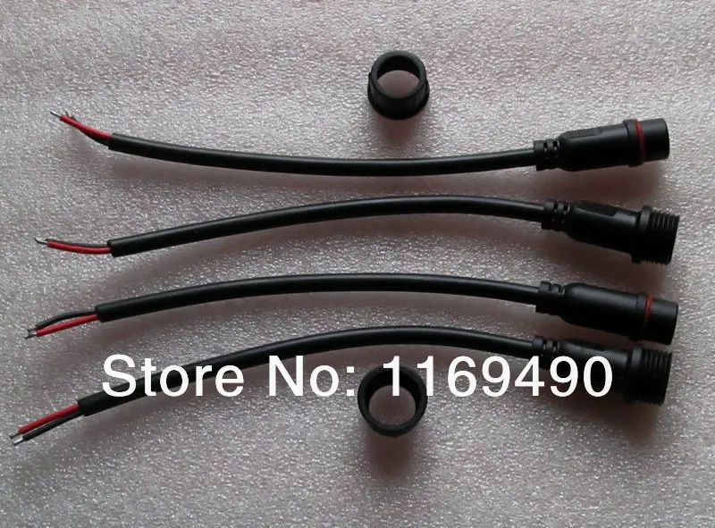 

25 sets / pairs outdoor LED light strips 2 pins Male and Female card waterproof connector cable 0.6mm . Free Shipping