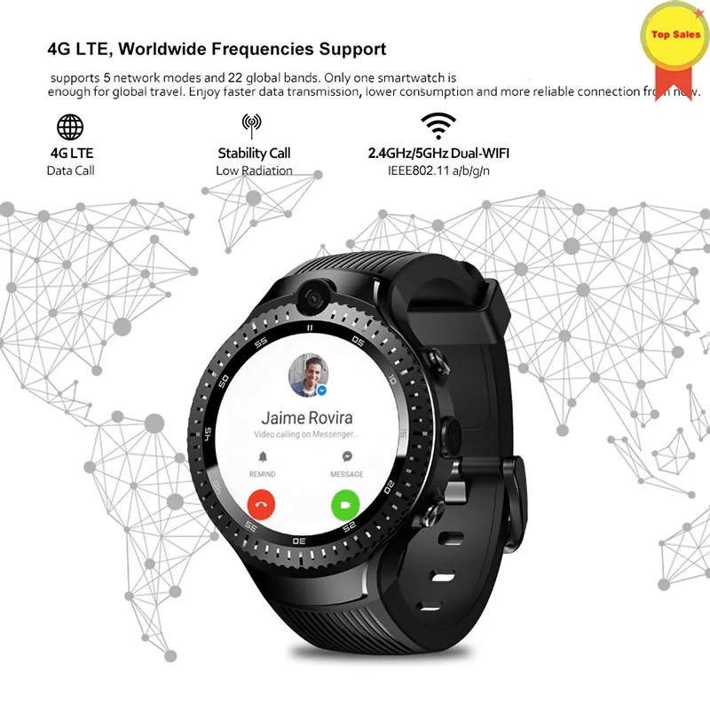 best watch 2019 double 5.0MP Camera Smartwatches 4G Smart Watch GPS Wifi Heart Rate Monitor phone call watch pk THOR 4 plus 4pro