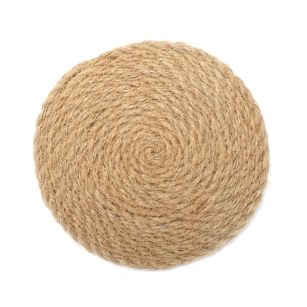 

1pcs Creative Linen Weaving Mats Drink Coaster Pad Coffee Cup Mat Tea Pad Dining Soft Placemats Home Decoration Accessories